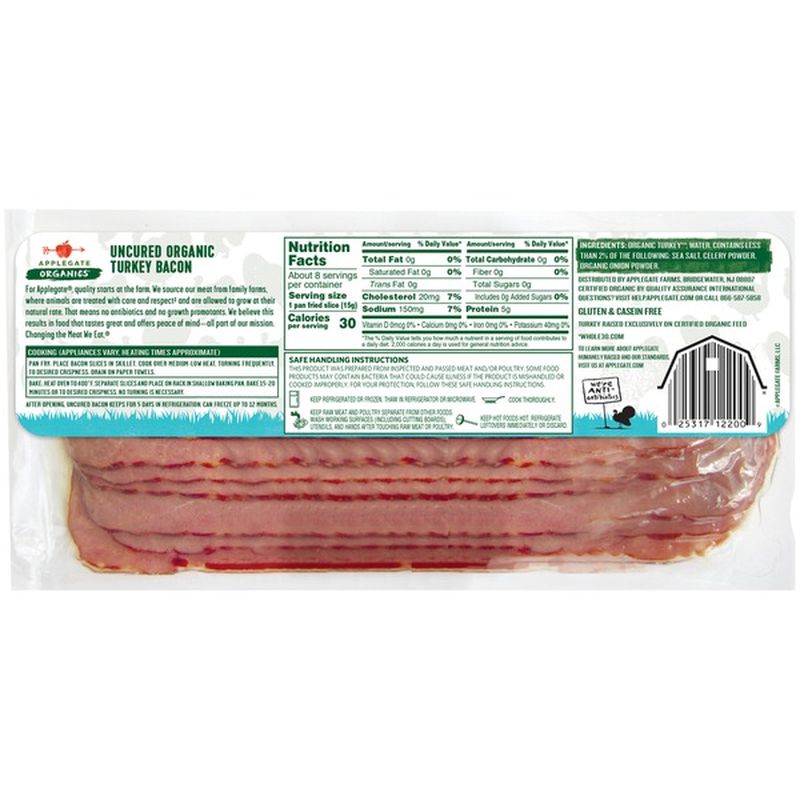 Applegate Organic Turkey Bacon (8 oz) Instacart