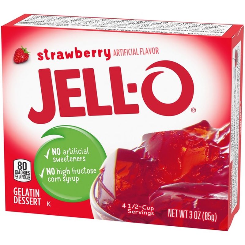 Jell-O Strawberry Instant Gelatin Mix (3 oz) from Fred Meyer - Instacart