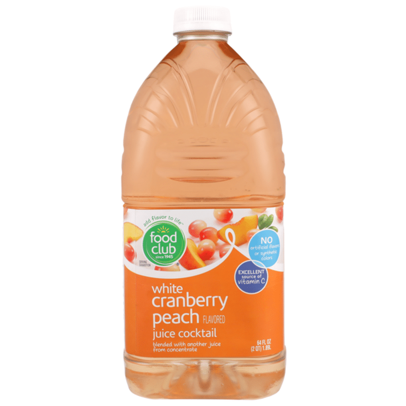 Food Club White Cranberry Peach Flavored Juice Cocktail From