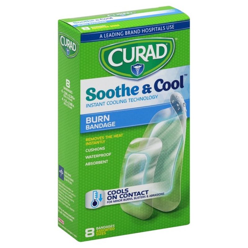 Curad Bandages, Burn, Assorted Sizes (8 each) Instacart