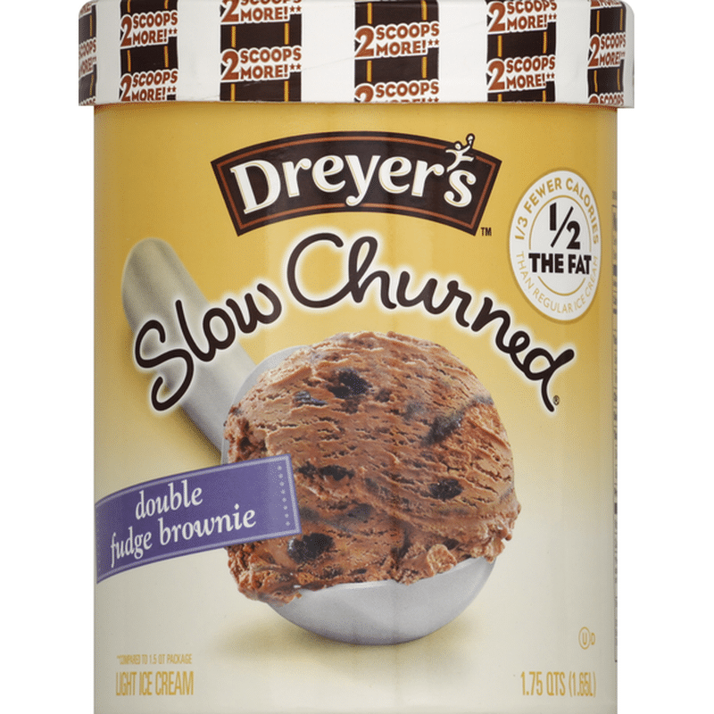Dreyer's Ice Cream, Light, Double Fudge Brownie (1.75 qt) Instacart