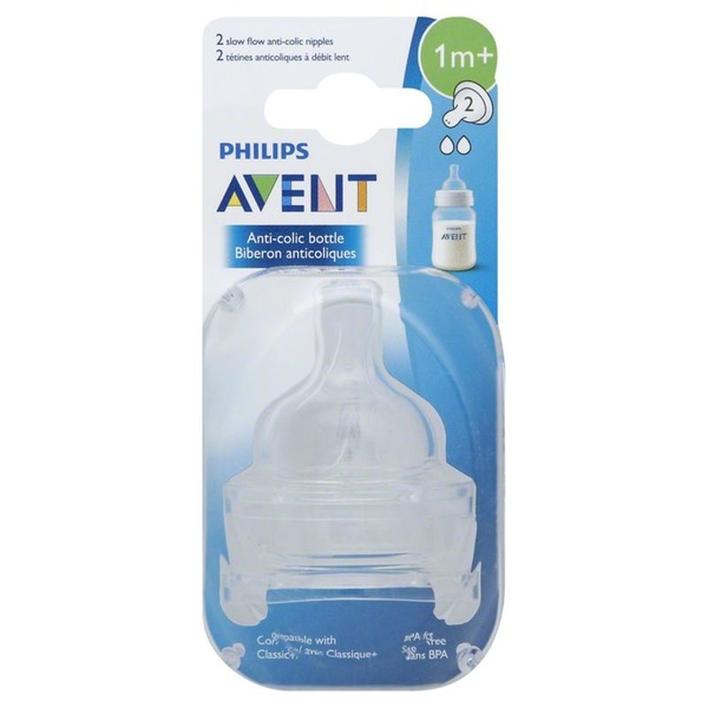 avent bottle nipples slow flow