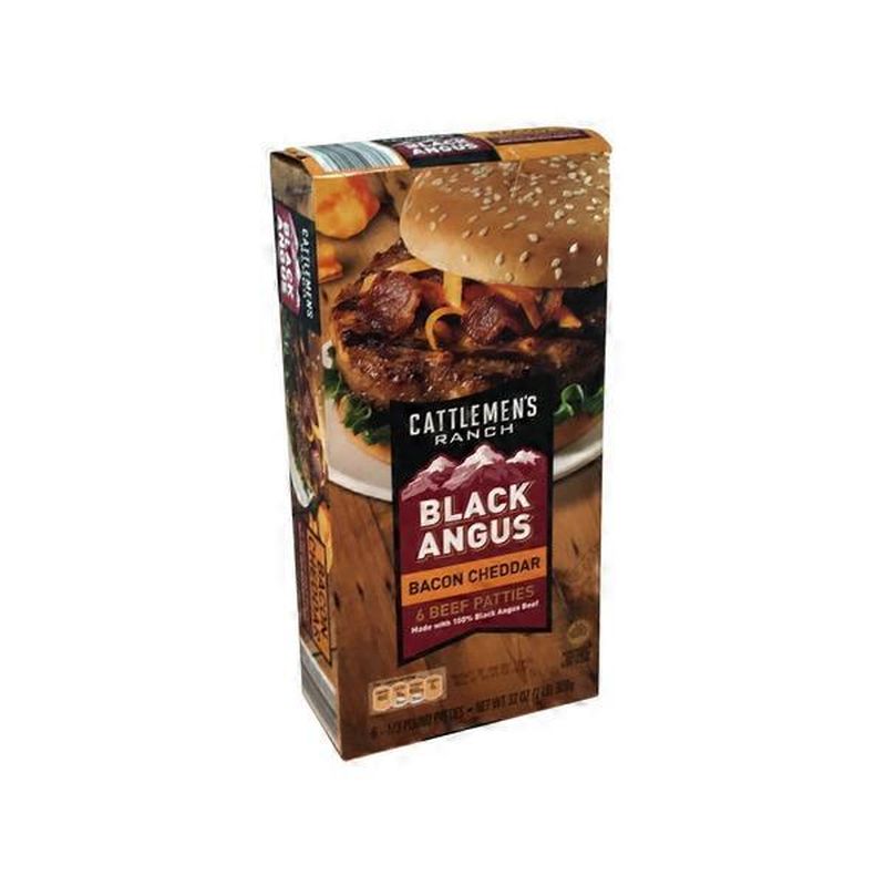 Cattlemen's Ranch Bacon Cheddar Beef Burger Patties (2 lb) Instacart