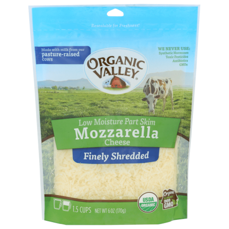 Organic Valley Organic Finely Shredded Mozzarella Cheese 6 Oz Instacart 6203