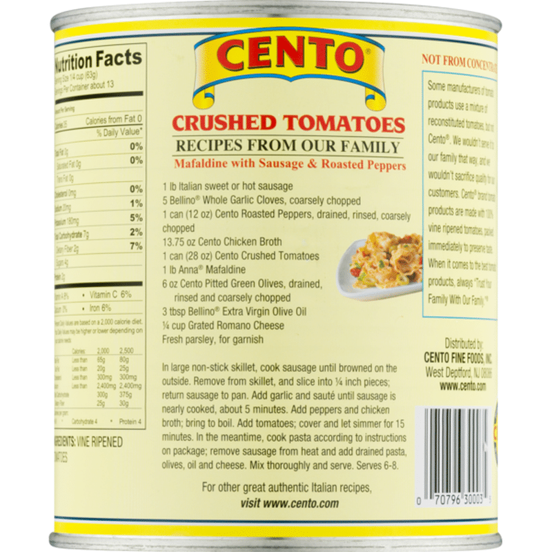 Cento All Purpose Crushed Tomatoes Oz Instacart