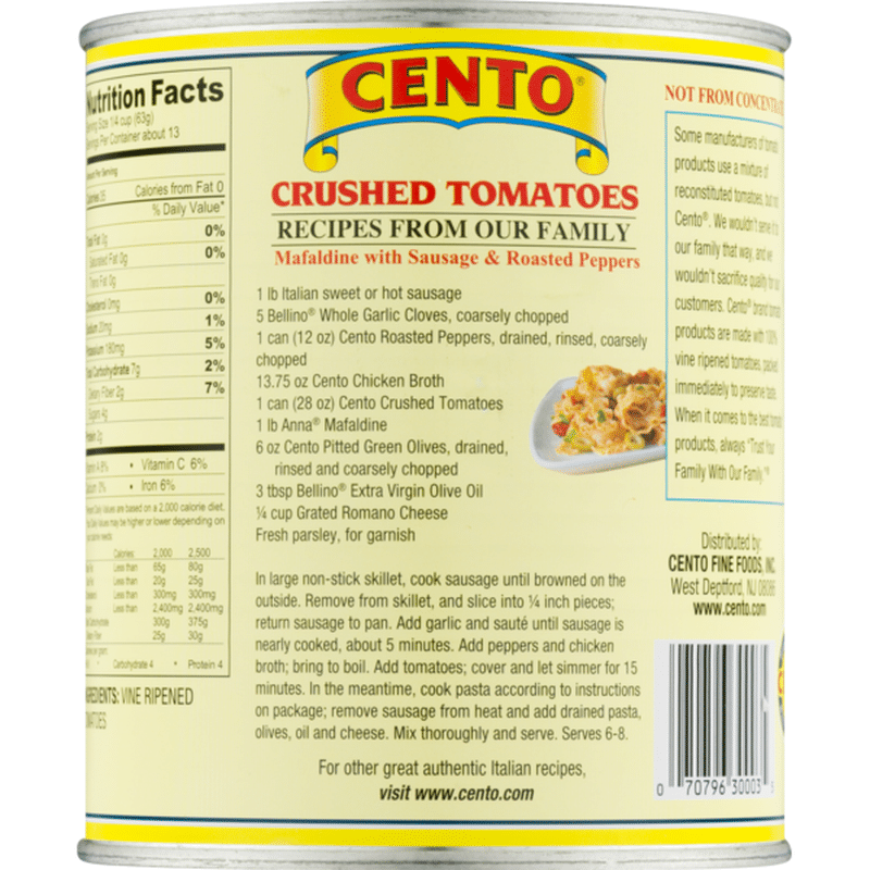 Cento All Purpose Crushed Tomatoes (28 oz) Instacart