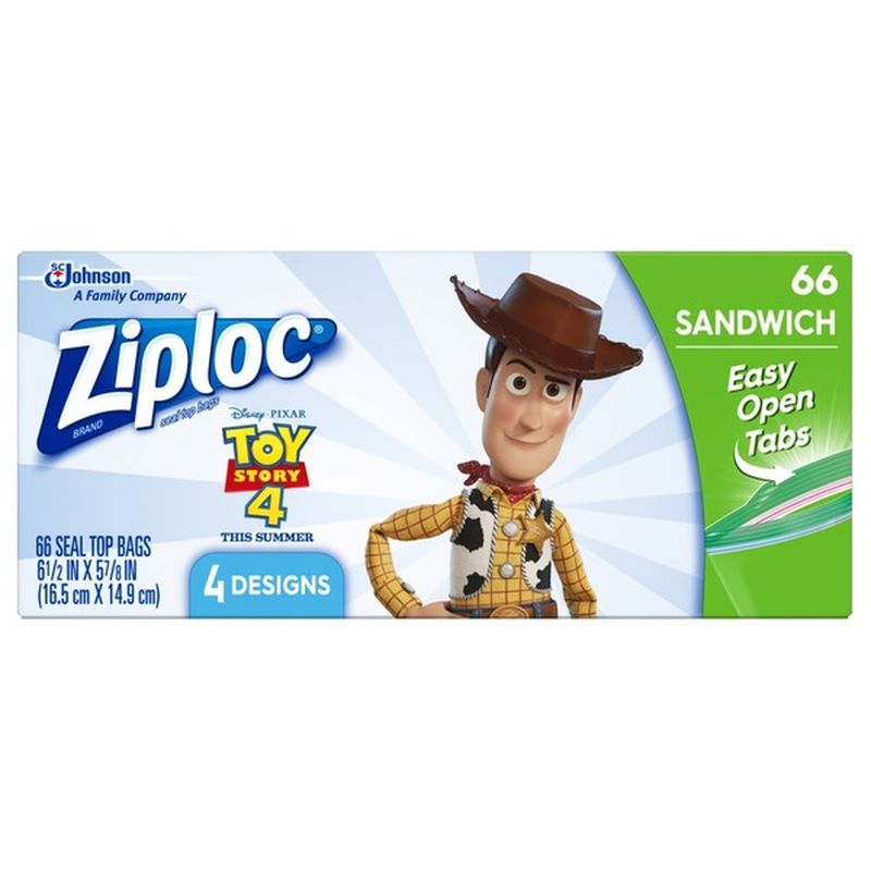 Ziploc Disney Pixar Toy Story 4 Sandwich Bags 66 Ct Instacart