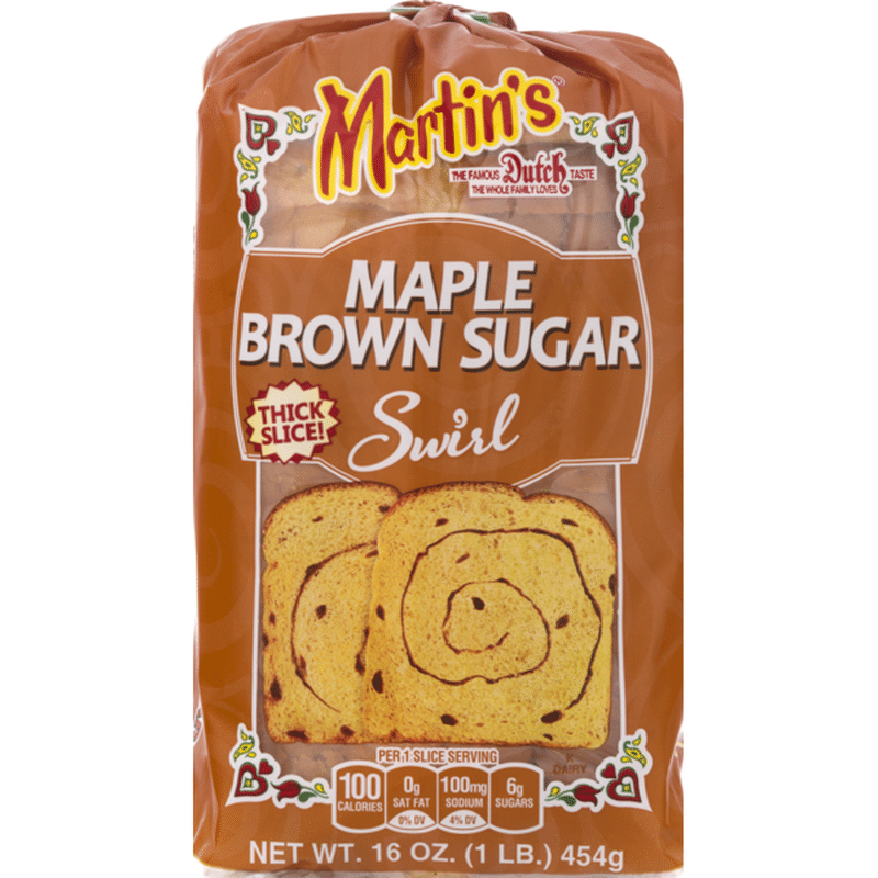 Martin's Martins Potato Bread, Maple Brown Sugar Swirl, Thick Slice