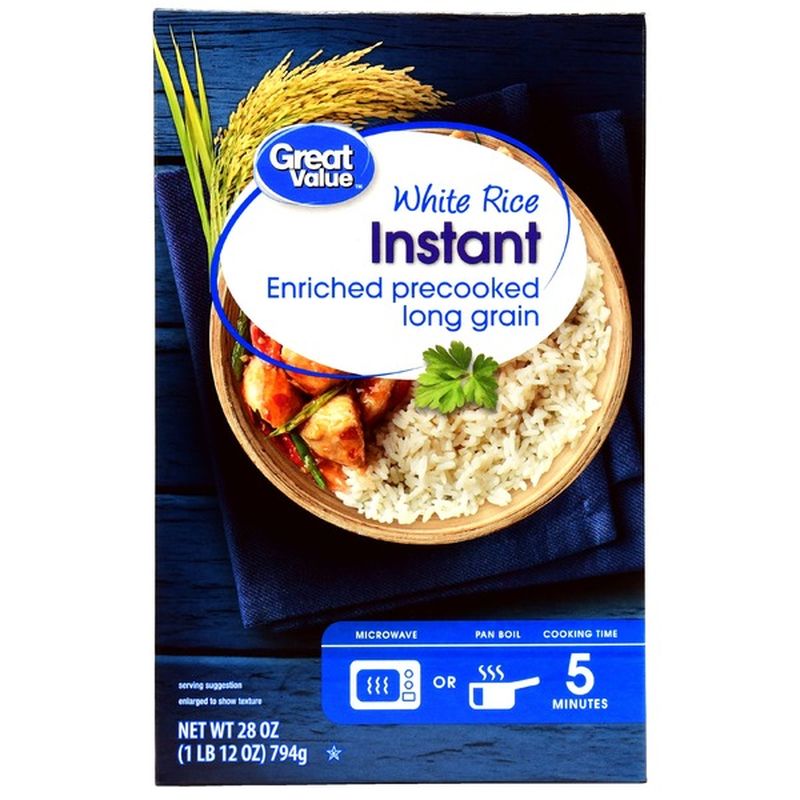 Great Value Enriched Precooked Long Grain Rice Instant White Rice (28