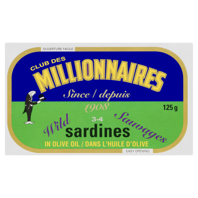 Club des Millionaires Wild Sardines in Olive Oil (125 g) Instacart