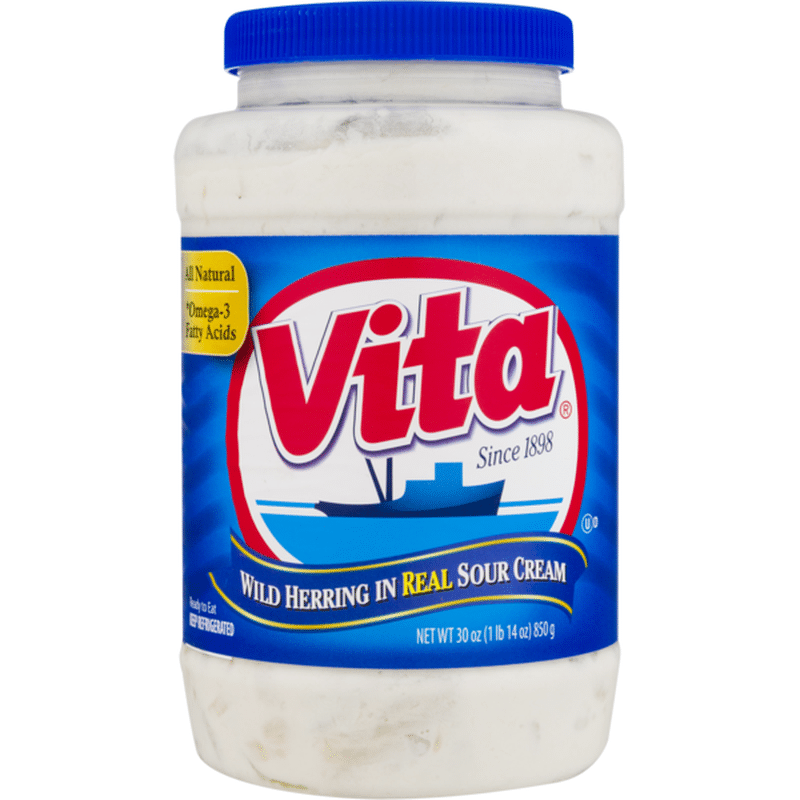 Vita Wild Herring in Real Sour Cream (30 oz) Instacart