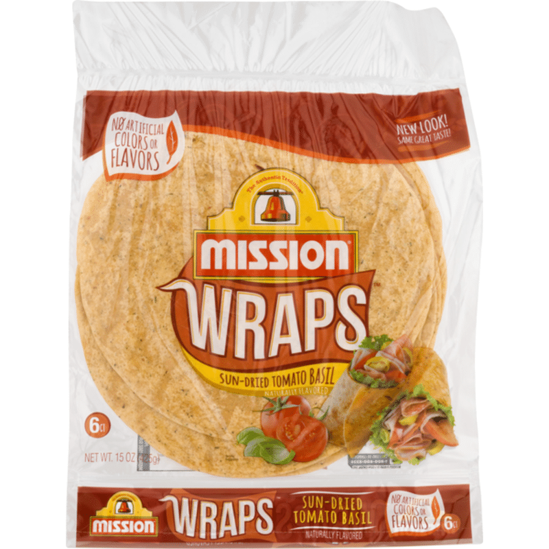 Mission Wraps Sun-Dried Tomato Basil Tortillas (6 ct) from Lunardi’s ...