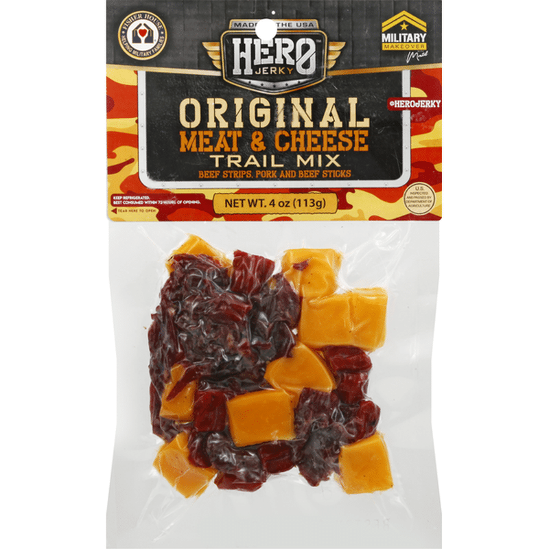 Hero Jerky Trail Mix, Original, Meat & Cheese (4 oz) Instacart