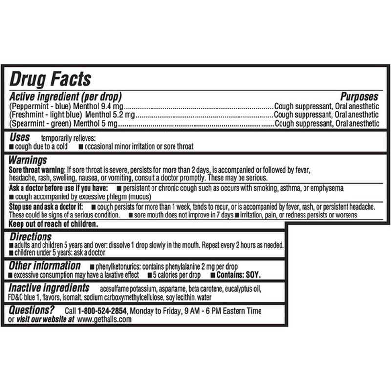 Halls Relief Assorted Mint Sugar Free Cough Drops (25 ct) Instacart