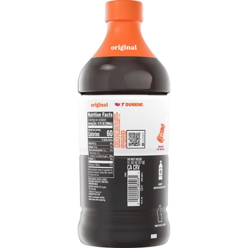 Dunkin Original Iced Coffee 48 Fl Oz Instacart