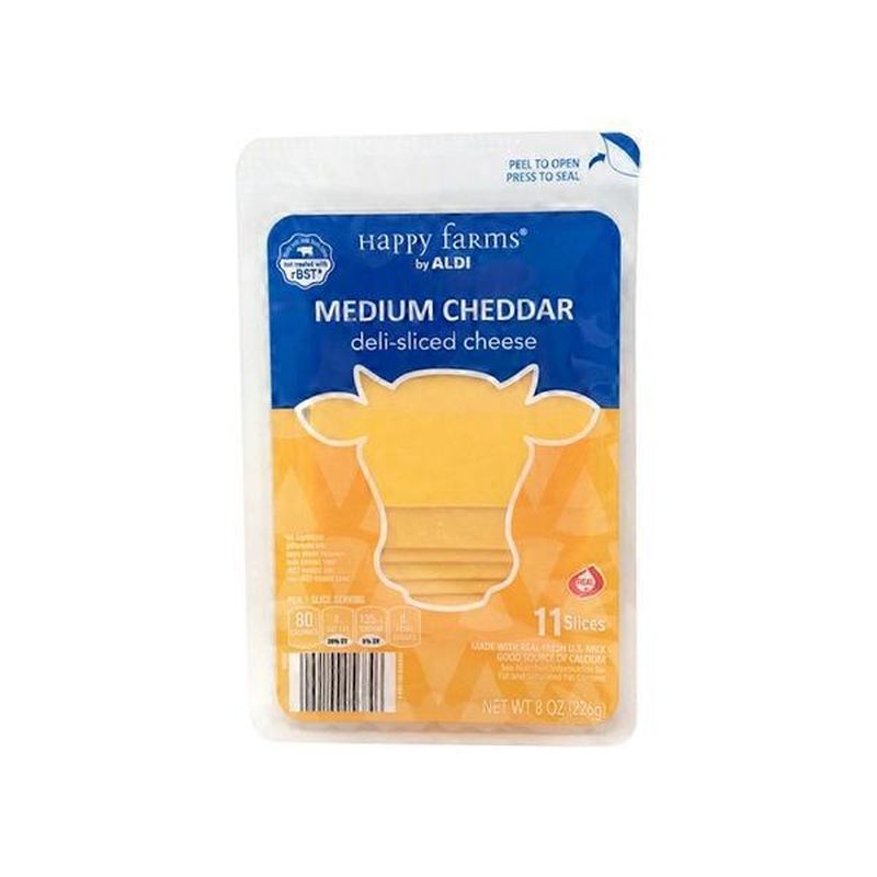Happy Farms Medium Cheddar Delisliced Cheese (8 oz) Instacart