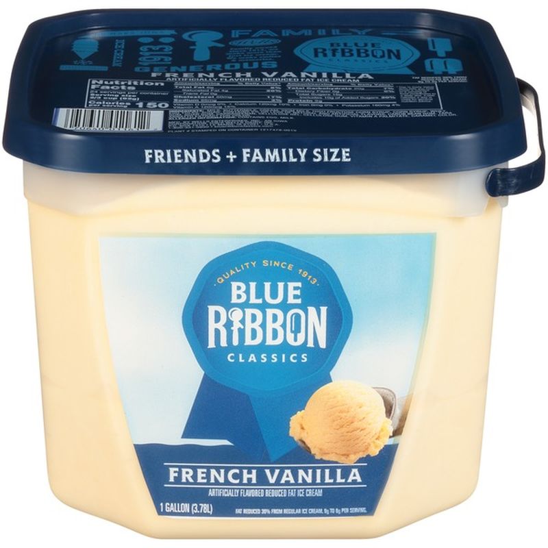 Blue Ribbon Classics French Vanilla Reduced Fat Ice Cream Pail 128 Fl   Large Cfa2491d Ec04 48a1 980c Ca40b1b665db 