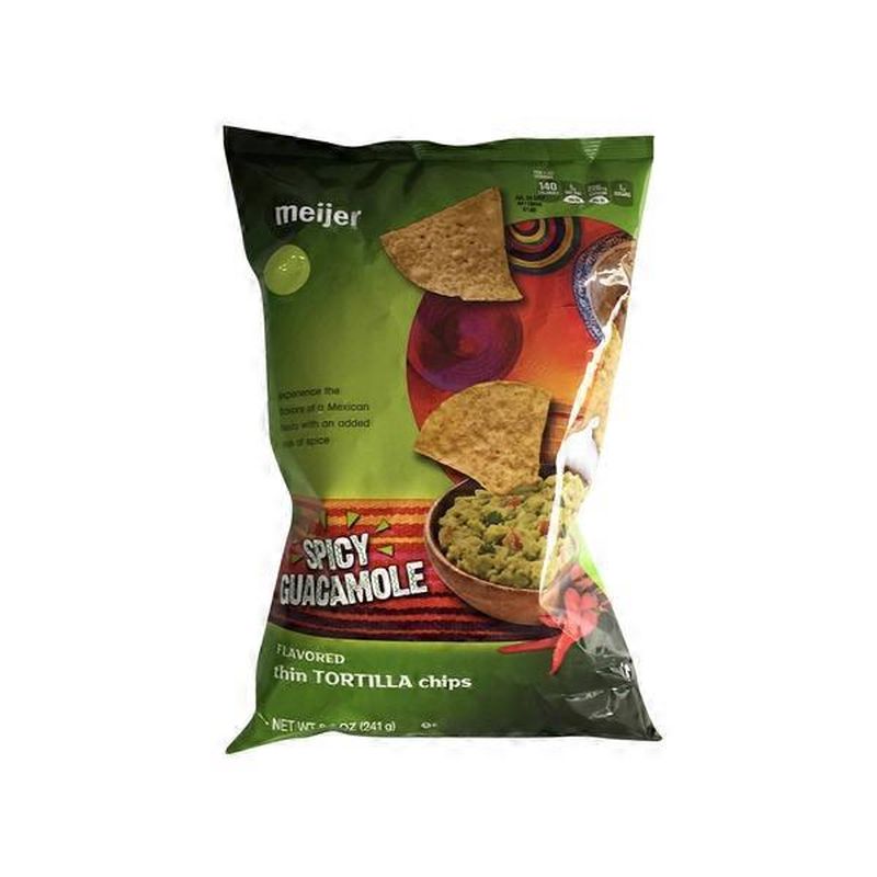 Meijer Spicy Guacamole Flavored Tortilla Chips (8.5 oz) Instacart