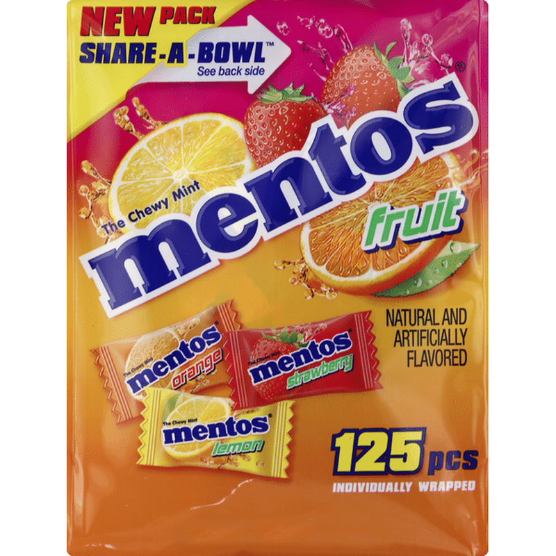 Mentos Chewy Mint Fruit (125 ct) Instacart