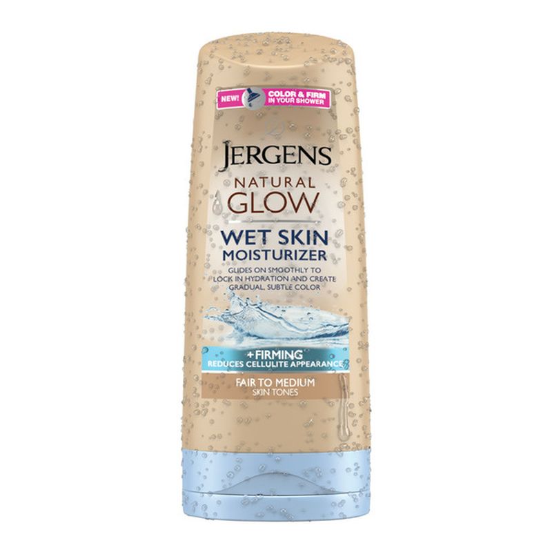 JERGENS Wet Skin Inshower Self Tanner Body Lotion, Fair/Medium Tone