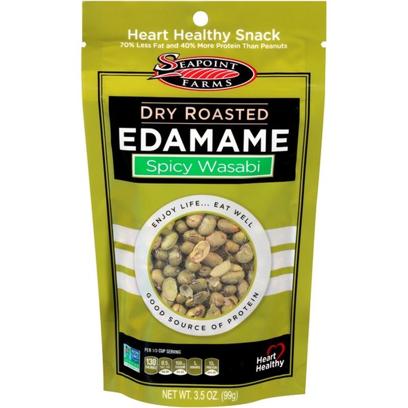 Seapoint Farms Edamame, Dry Roasted, Spicy Wasabi (3.5 oz) - Instacart