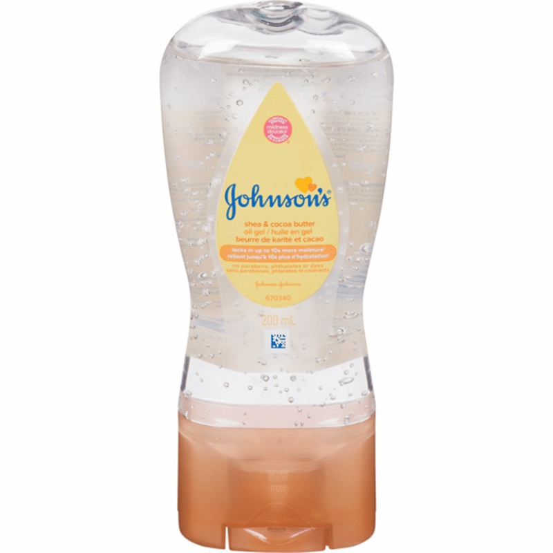 Johnson & Johnson Shea & Cocoa Butter Baby Oil Gel (192 ml) Instacart