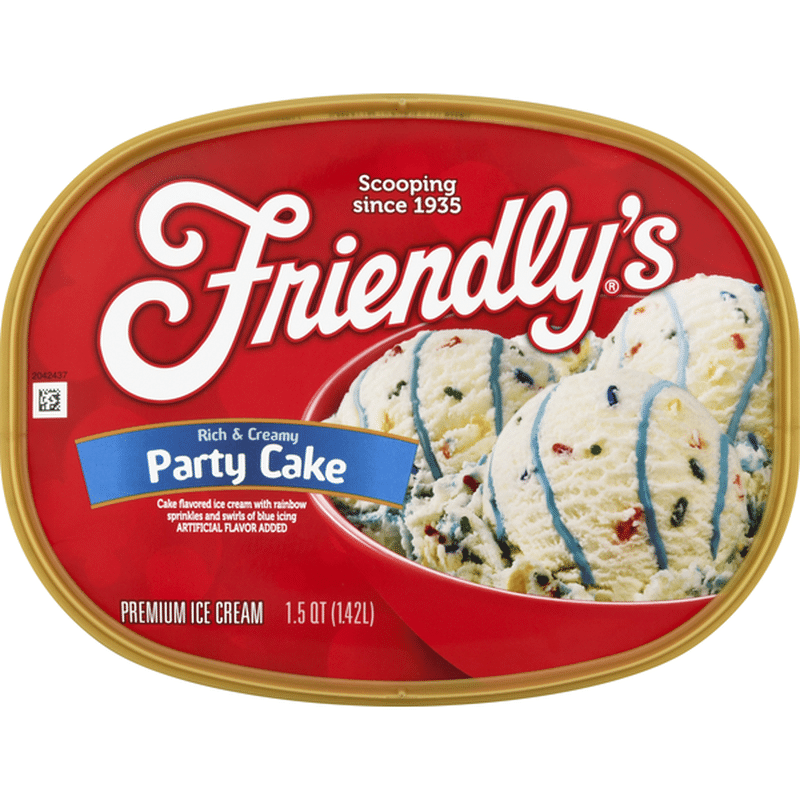 Friendlys Premium Ice Cream Rich And Creamy Party Cake 15 Qt Instacart