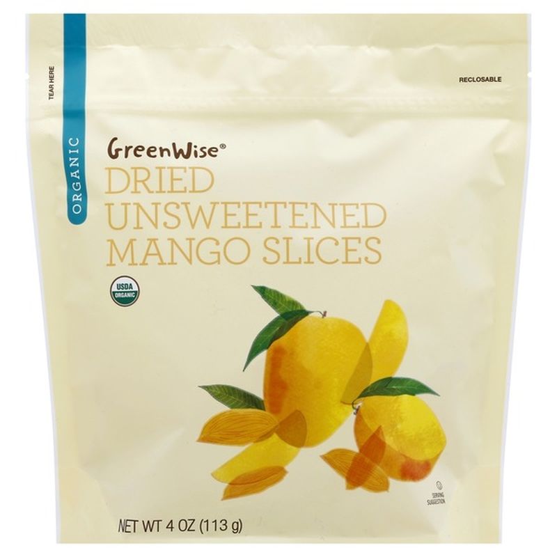 GreenWise Dried Unsweetened & Sliced Organic Mango (4 oz bag) from