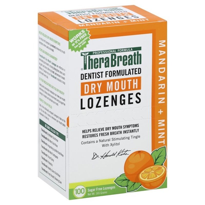 TheraBreath Dry Mouth Lozenges – Mandarin Mint (100 each) - Instacart