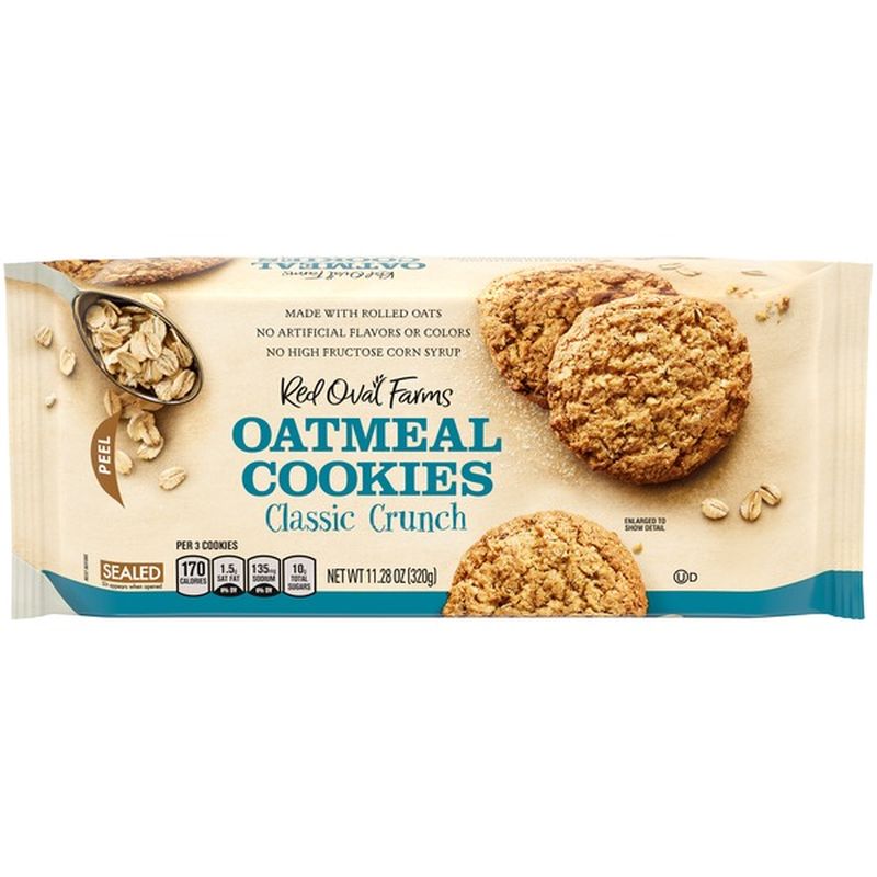 Red Oval Farms Oatmeal Cookies - Classic Crunch (11.28 oz) from Food ...