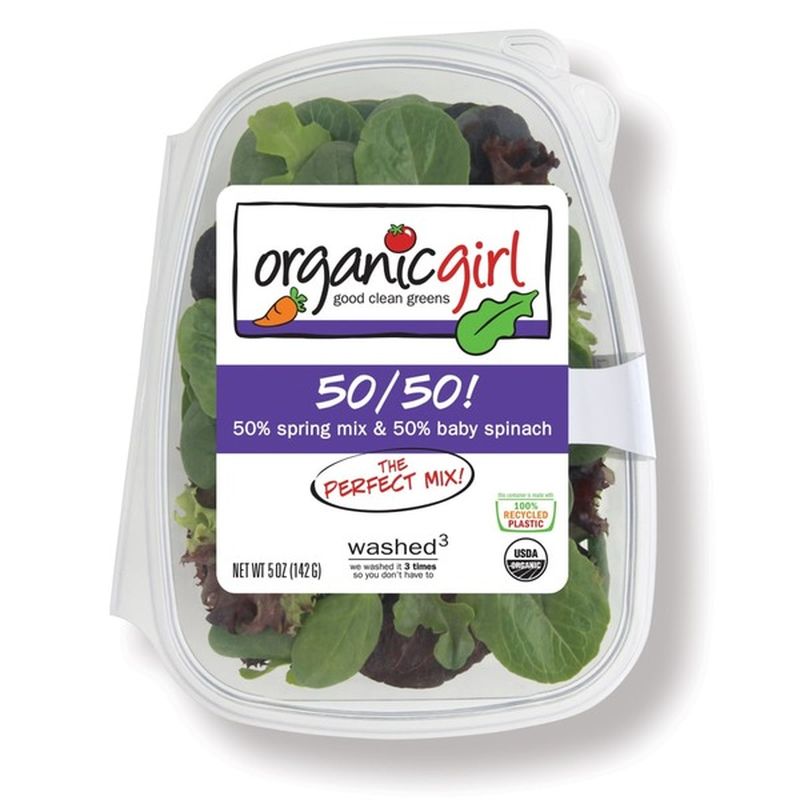 organicgirl 50/50 Spring Mix & Baby Spinach (5 oz container) from Kroger Instacart