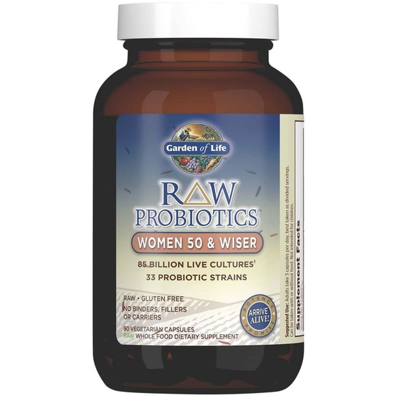 Garden of Life Probiotics, Women 50 & Wiser, Vegetarian Capsules (90 ct