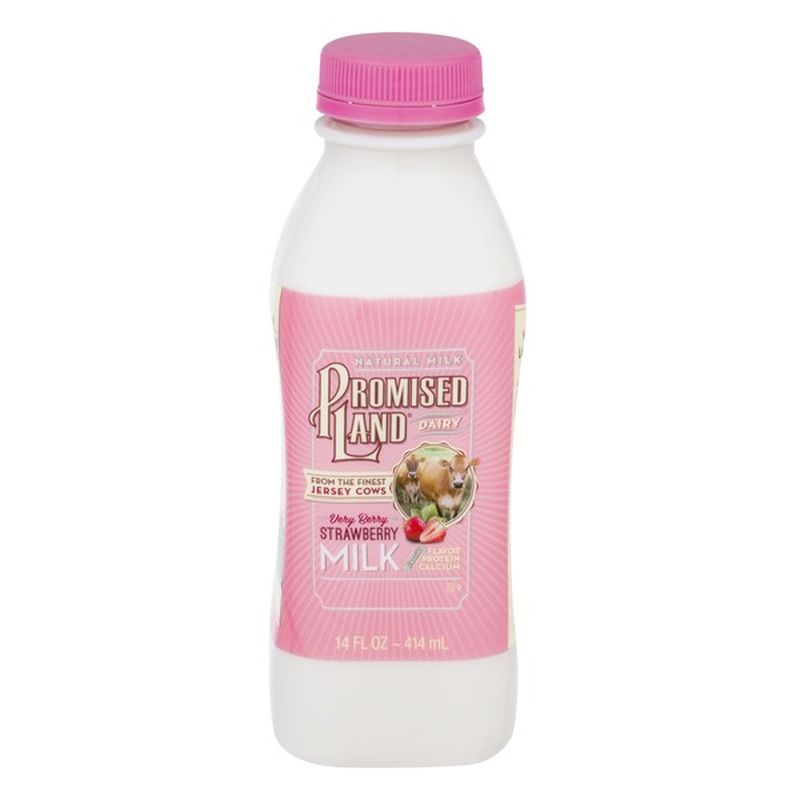 Promised Land Milk, Very Berry Strawberry (14 Fl Oz) - Instacart