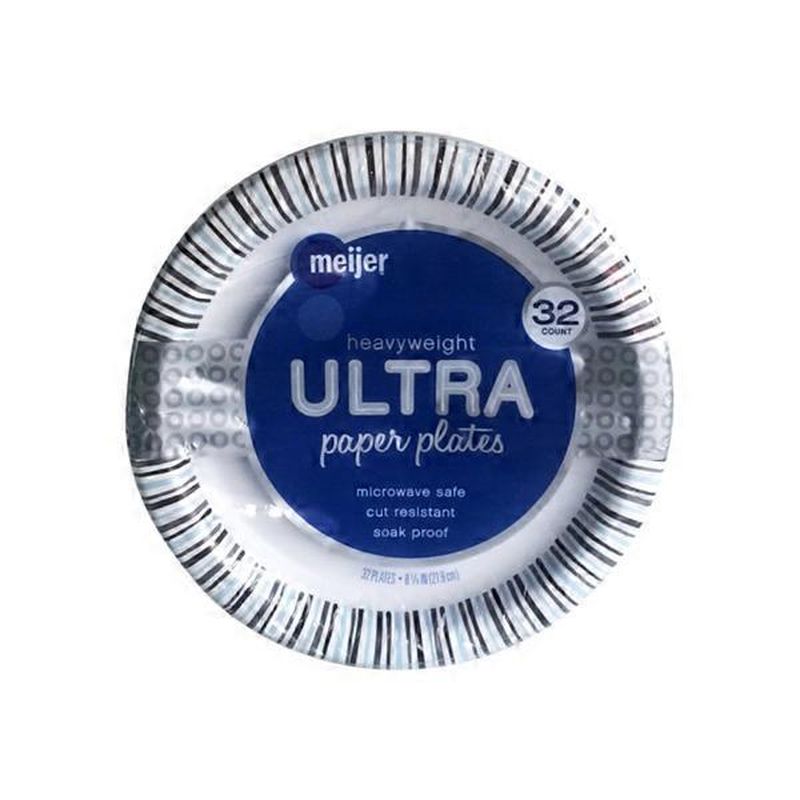 Meijer 8.625" Heavyweight Ultra Paper Plates (32 ct) Instacart