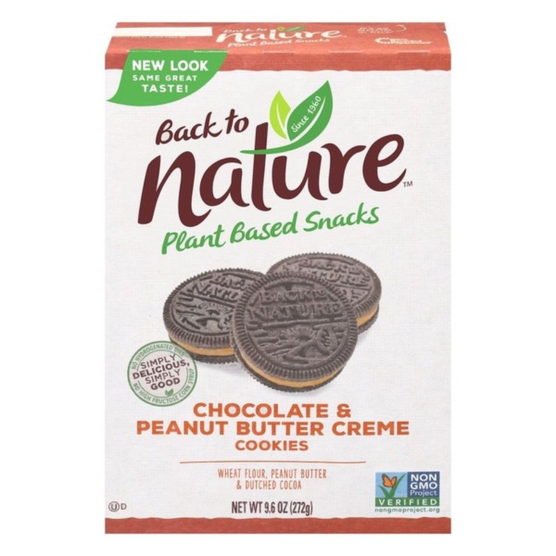 Back To Nature Cookies Chocolate Peanut Butter Creme 9 6 Oz Instacart