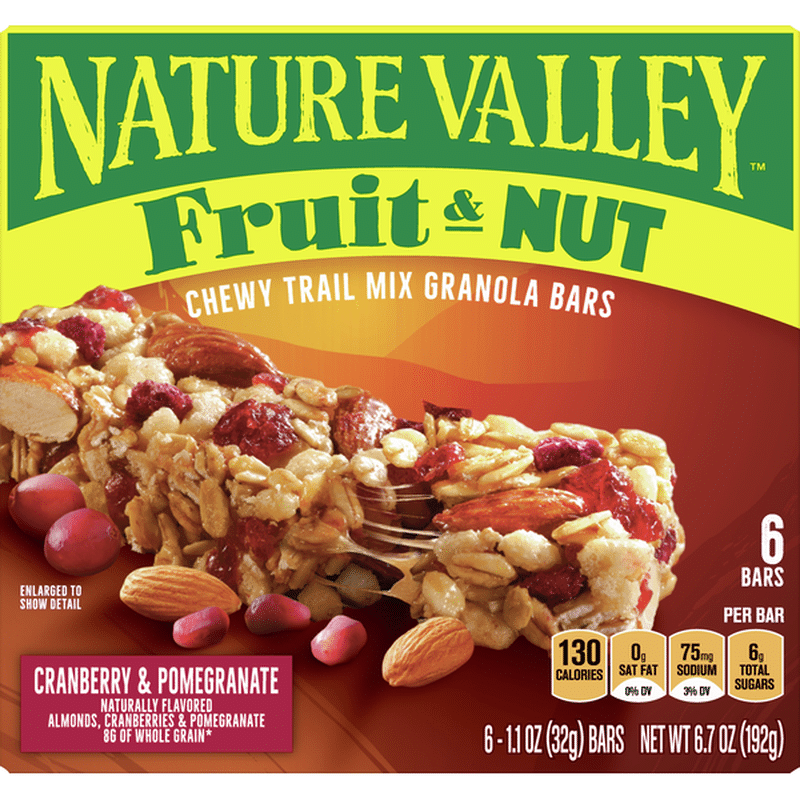 Nature Valley Fruit & Nut Bar, Cranberry & Pomegranate (6 each) from Stater Bros. Instacart