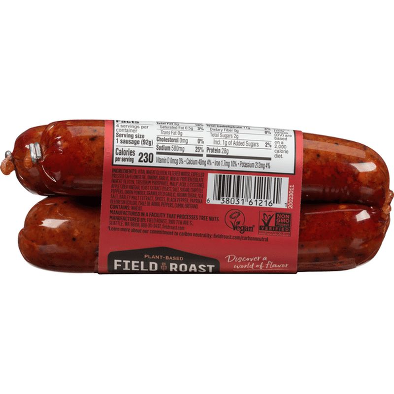 Field Roast Sausages, Spicy Mexican Chipotle, PlantBased (12.95 oz