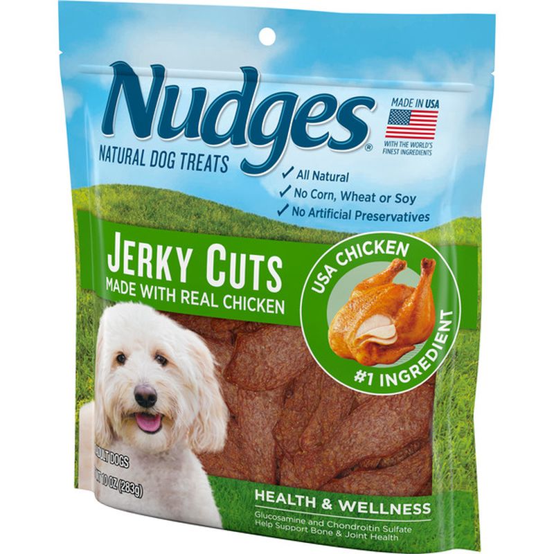 Nudges Natural Dog Treats Jerky Cuts Health and Wellness Made with Real