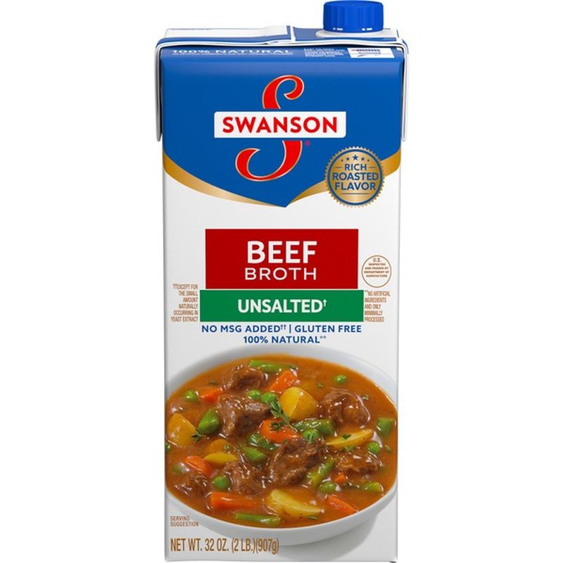 Swanson® Unsalted Beef Broth (32 oz) Instacart