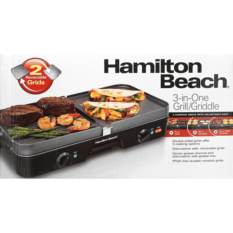 Hamilton Beach Grill/Griddle, 3InOne (1 each) Instacart