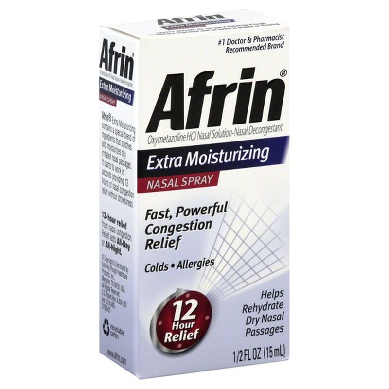 Afrin Nasal Spray, Extra Moisturizing (0.5 oz) Instacart