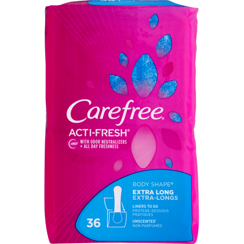 Carefree ActiFresh Extra Long Liners Unscented (36 ct) from Schnucks