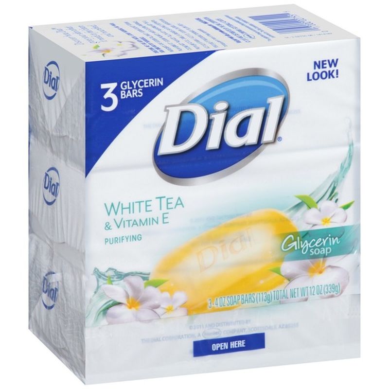 Dial Skin Care Bar Soap, White Tea (3 ct) Instacart