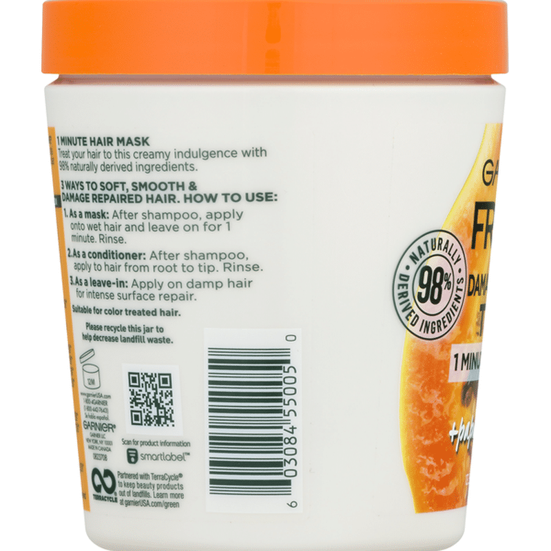 Garnier Hair Mask, 1 Minute, Treat, Damage Repairing, Papaya Extract