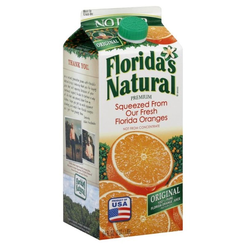 Florida's Natural Orange Juice, No Pulp, Original (59 fl oz) Instacart