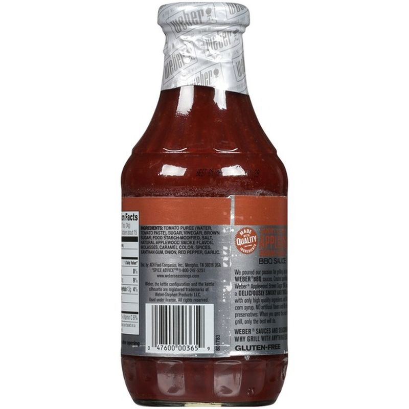 Weber Smoky & Thick Applewood Brown Sugar BBQ Sauce (18 oz) - Instacart