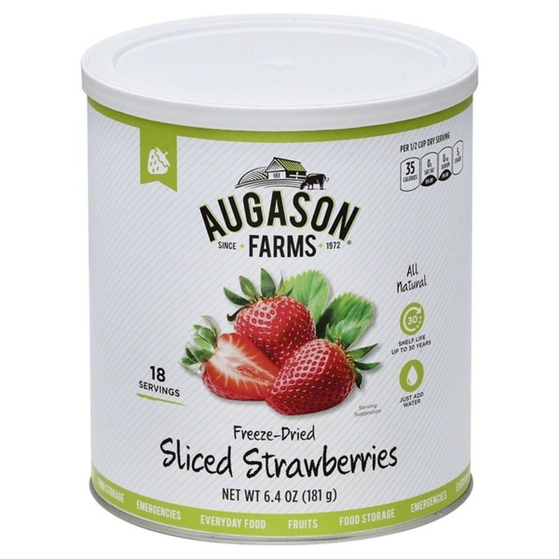 Augason Farms Strawberries, FreezeDried, Sliced (6.4 oz) Instacart