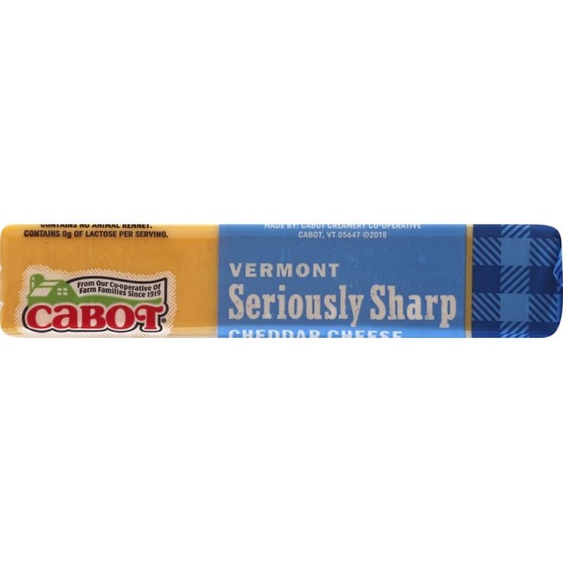 Cabot Creamery Aged Seriously Sharp Cheddar Cheese (8 Oz) From Big Y ...