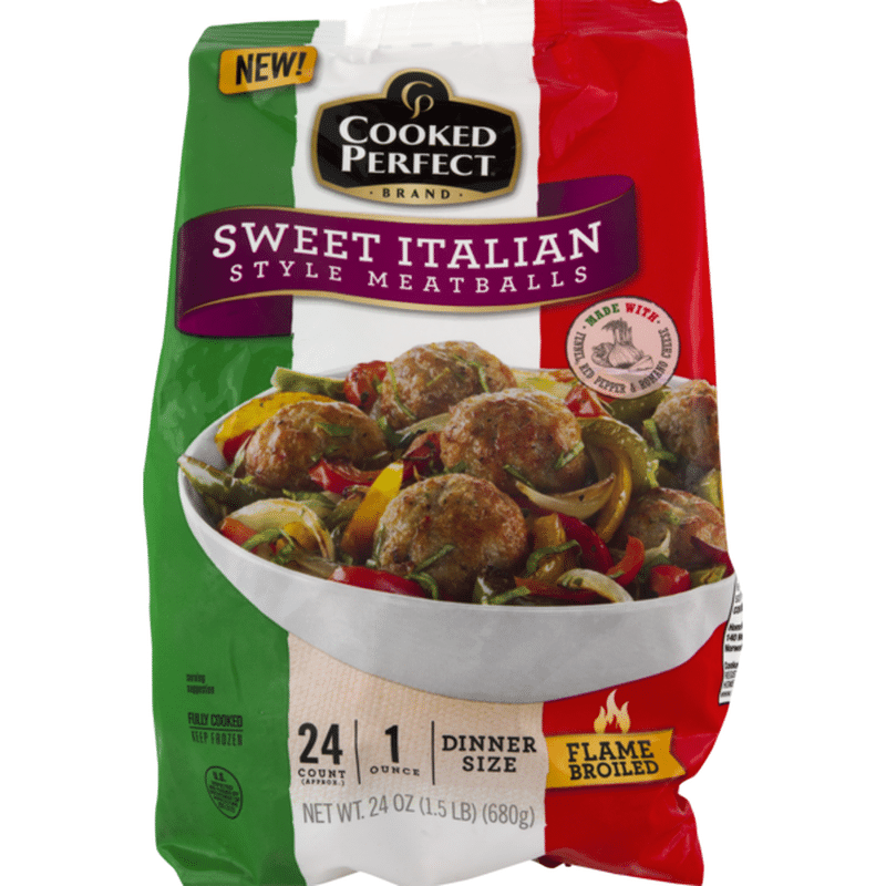 Cooked Perfect Sweet Italian Style Meatballs (24 oz) - Instacart