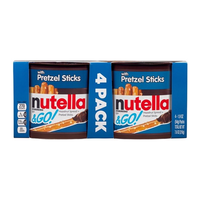 Nutella Hazelnut Spread + Pretzel Sticks, 4 Pack (4 each) - Instacart